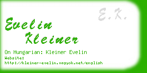 evelin kleiner business card